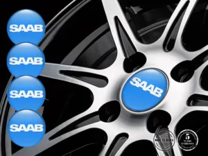 Saab Adesivi Cerchio Auto Stile Silicone Logo